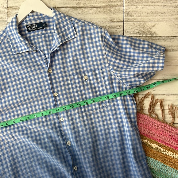 Polo by Ralph Lauren Camp Collar Ombré Gingham Plaid Shirt - Custom Dyed - Picture 13 of 15